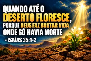 Quando Até o Deserto Floresce, Porque Deus Faz Brotar Vida Onde Só Havia Morte – Isaías 35:1-2